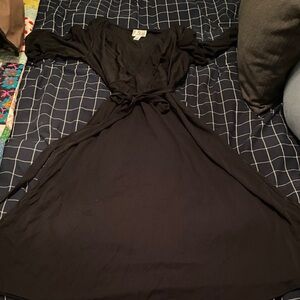 LOFT Black 3/4 Sleeve Dress